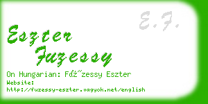 eszter fuzessy business card